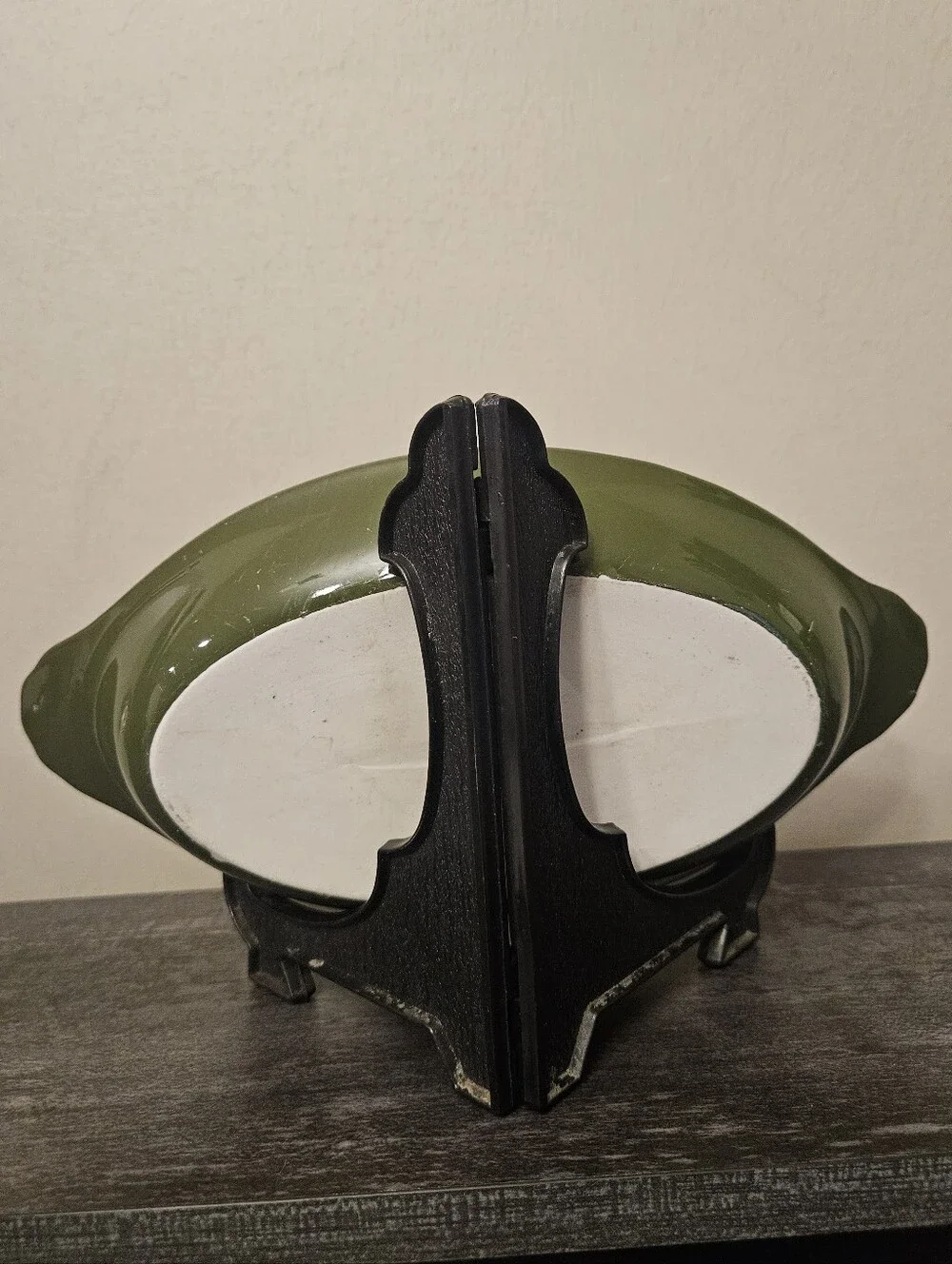 VTG Hall China 528 Olive Green Oval Au Gratin Baking Dishes - Set of 4